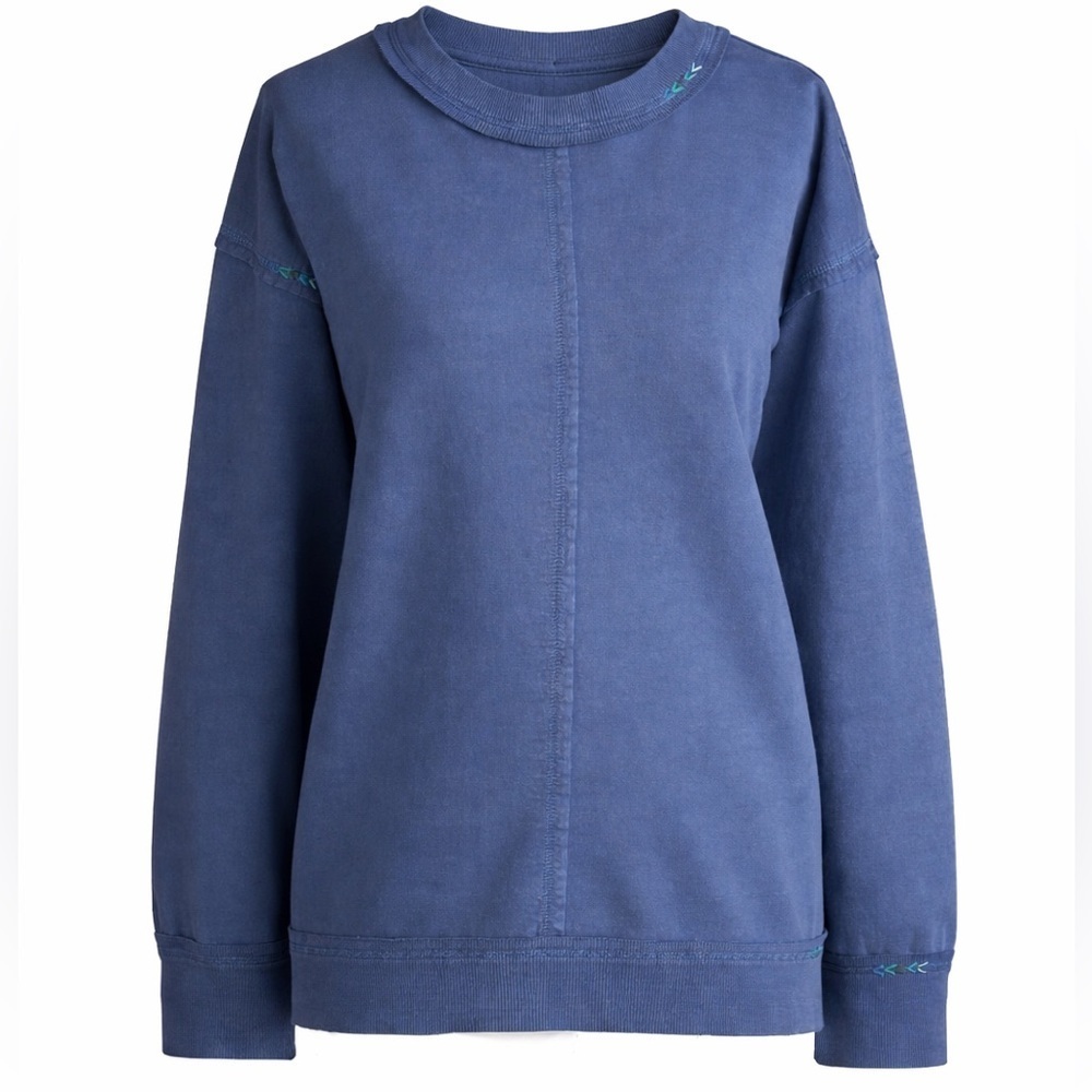 Sundance Mirielle Blue Cotton Pullover Sweatshirt Women’s Medium